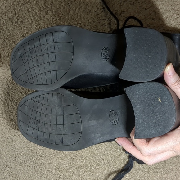 Caressa Black Leather Ankle Booties - Picture 9 of 15